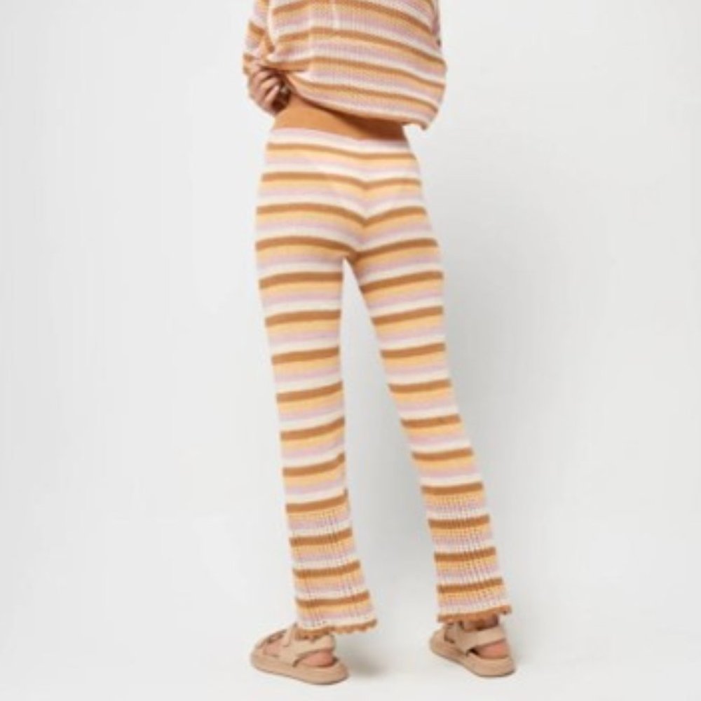 NWOT L*SPACE Turn the Tide Wide Leg Crochet Pants Size Medium